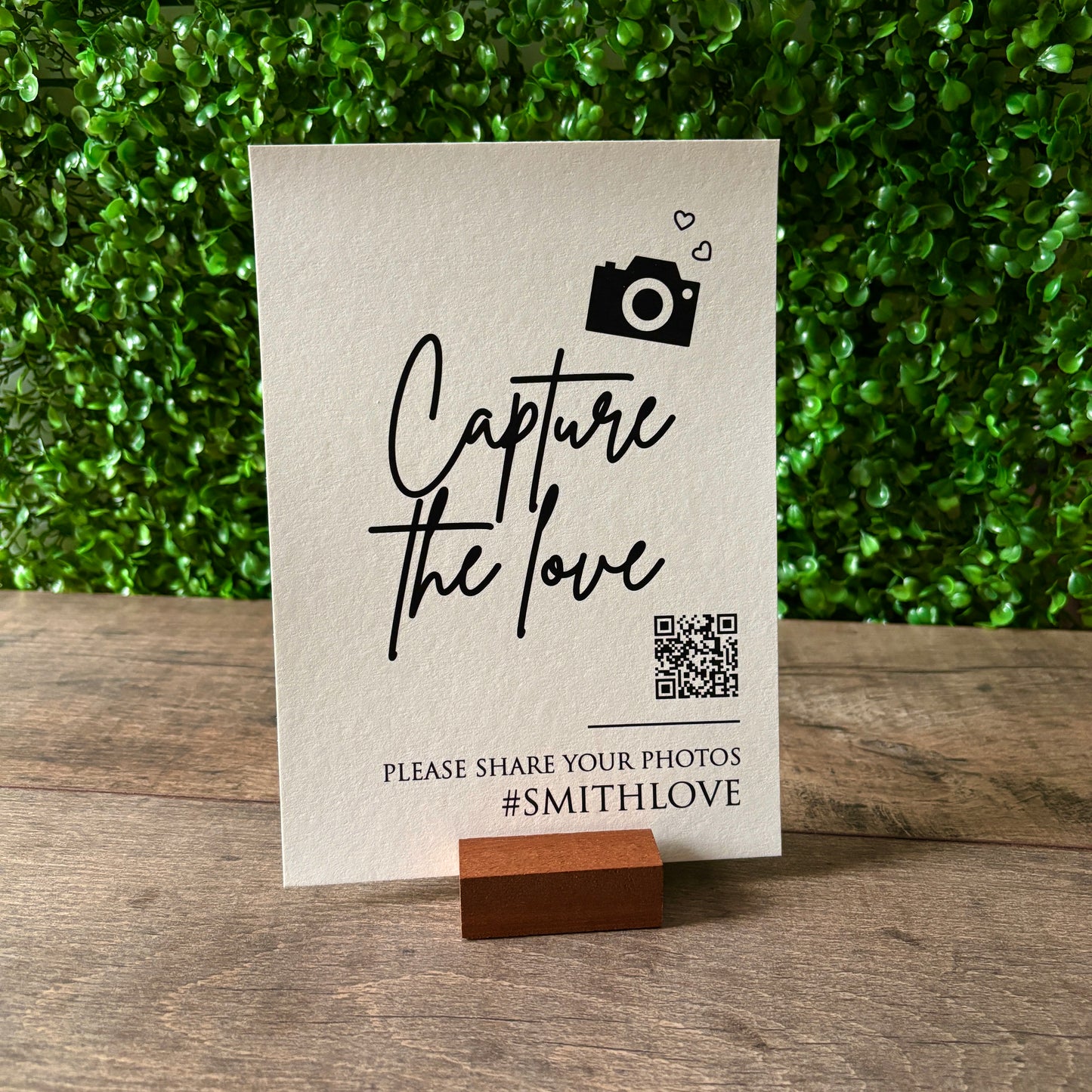 EVA - Capture the love printed sign
