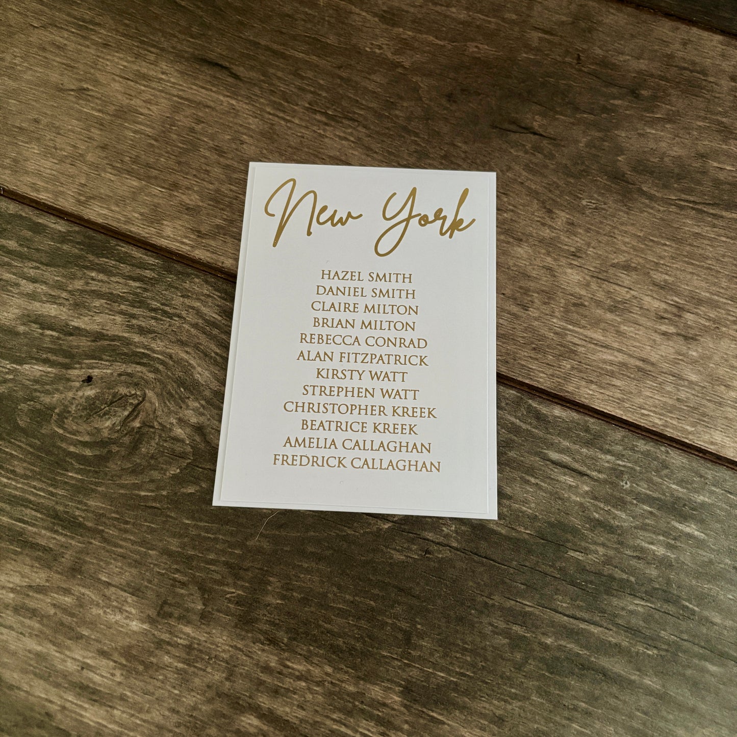 EVA - Table Plan Foiled Cards