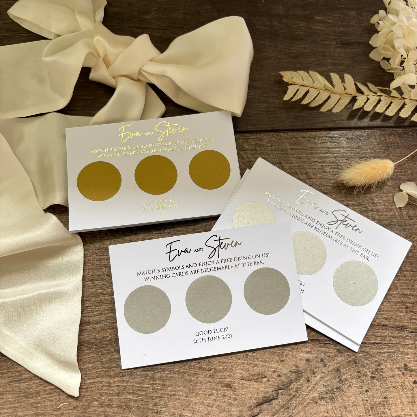Foiled Wedding Scratch Cards / Style: Eva