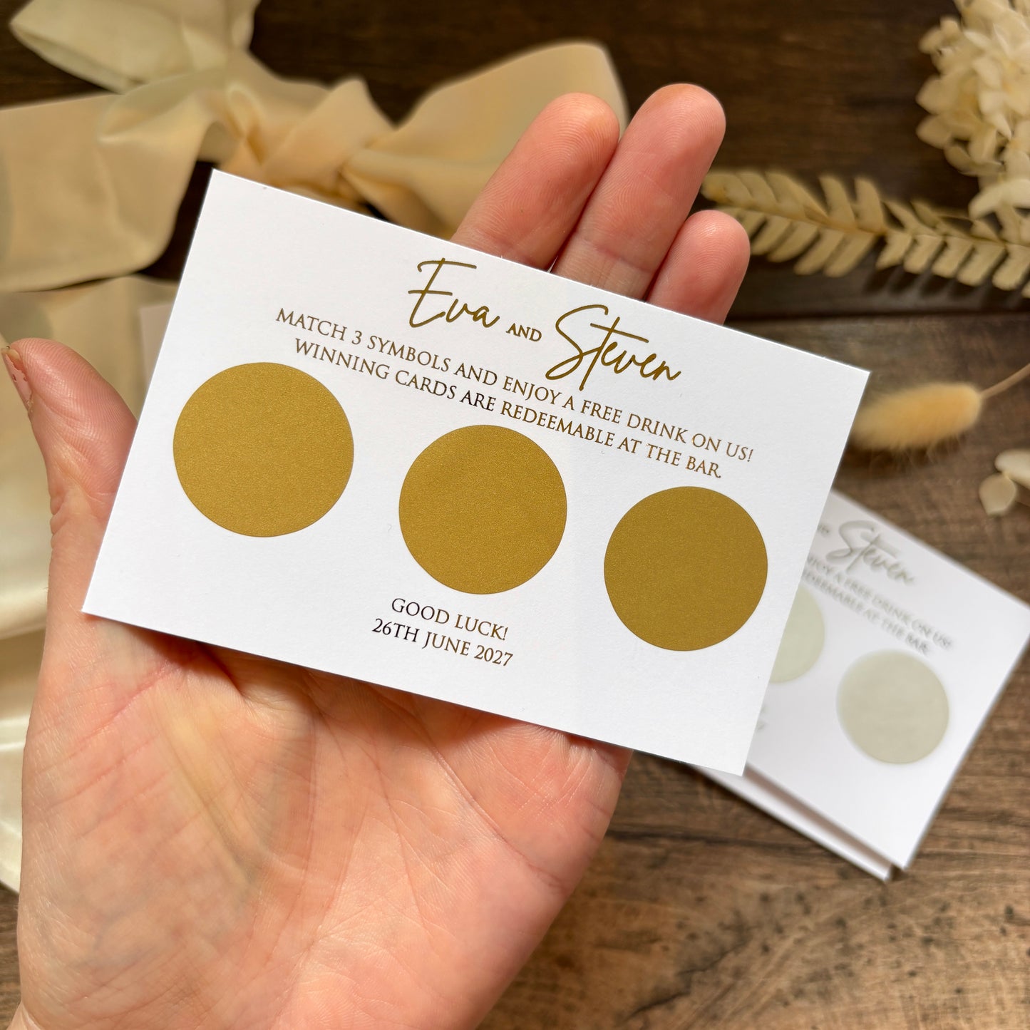 Foiled Wedding Scratch Cards / Style: Eva