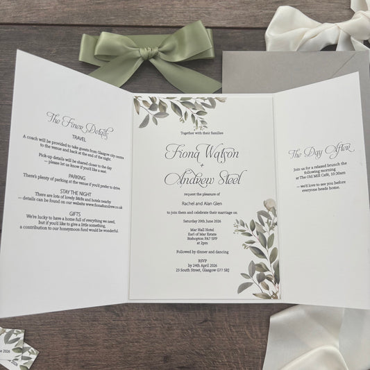 Gatefold botanical - Style Fiona