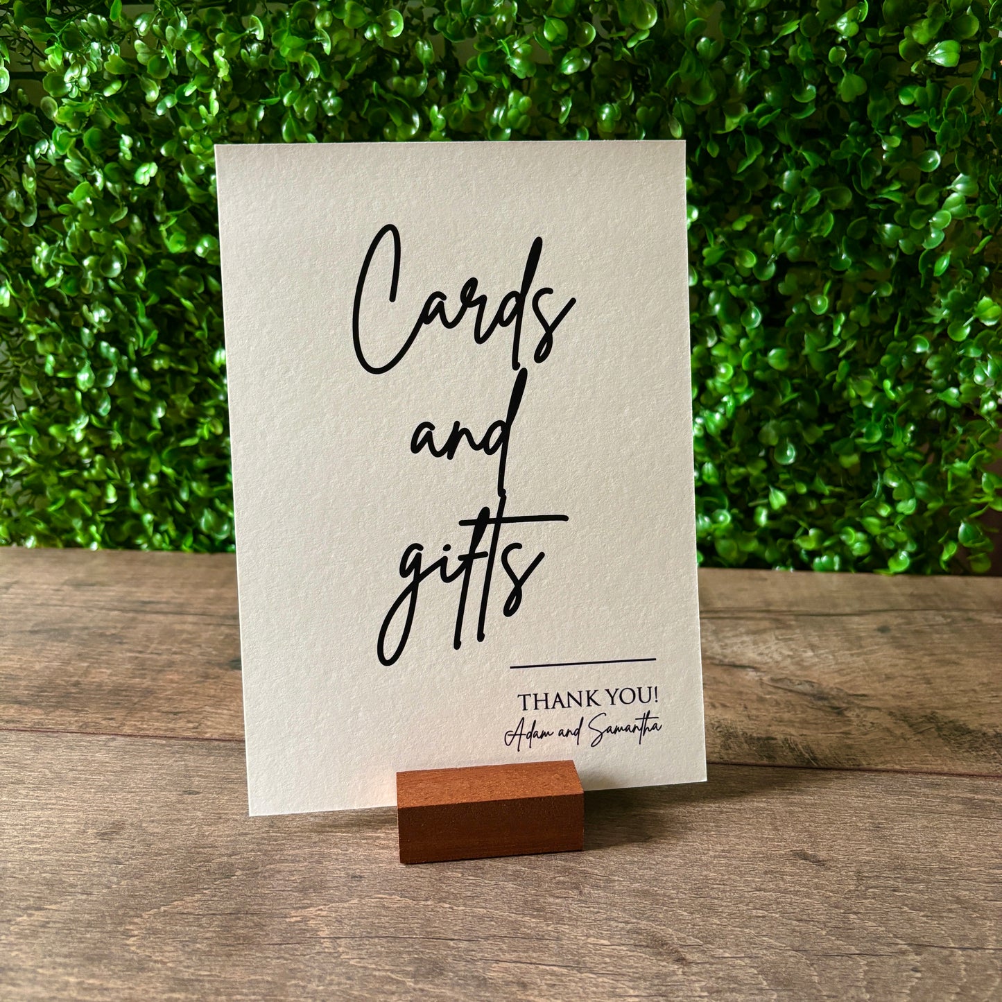 EVA - Cards & Gifts printed sign