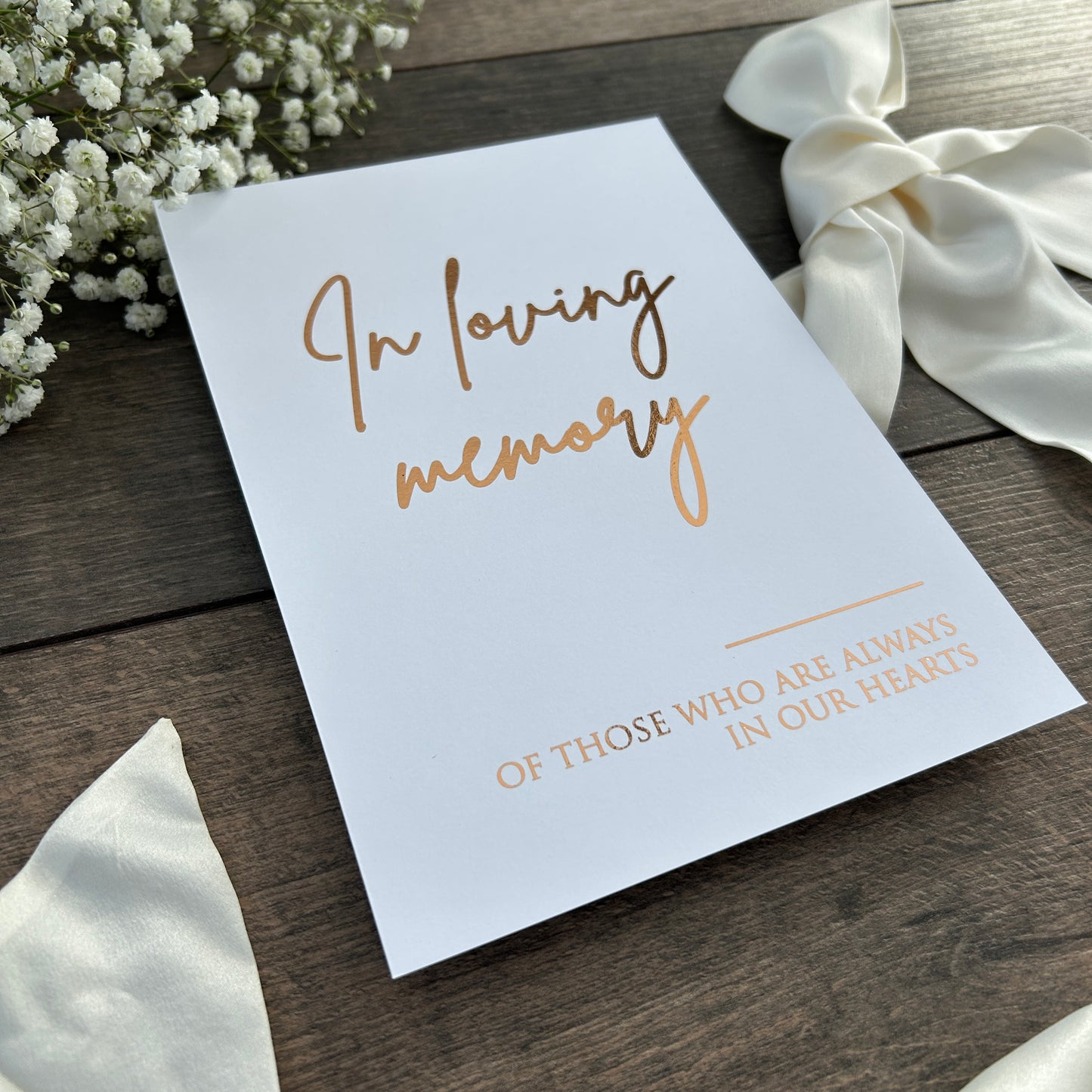 In Loving Memory Wedding Foiled Sign - Elegant Memorial sign / Style Eva