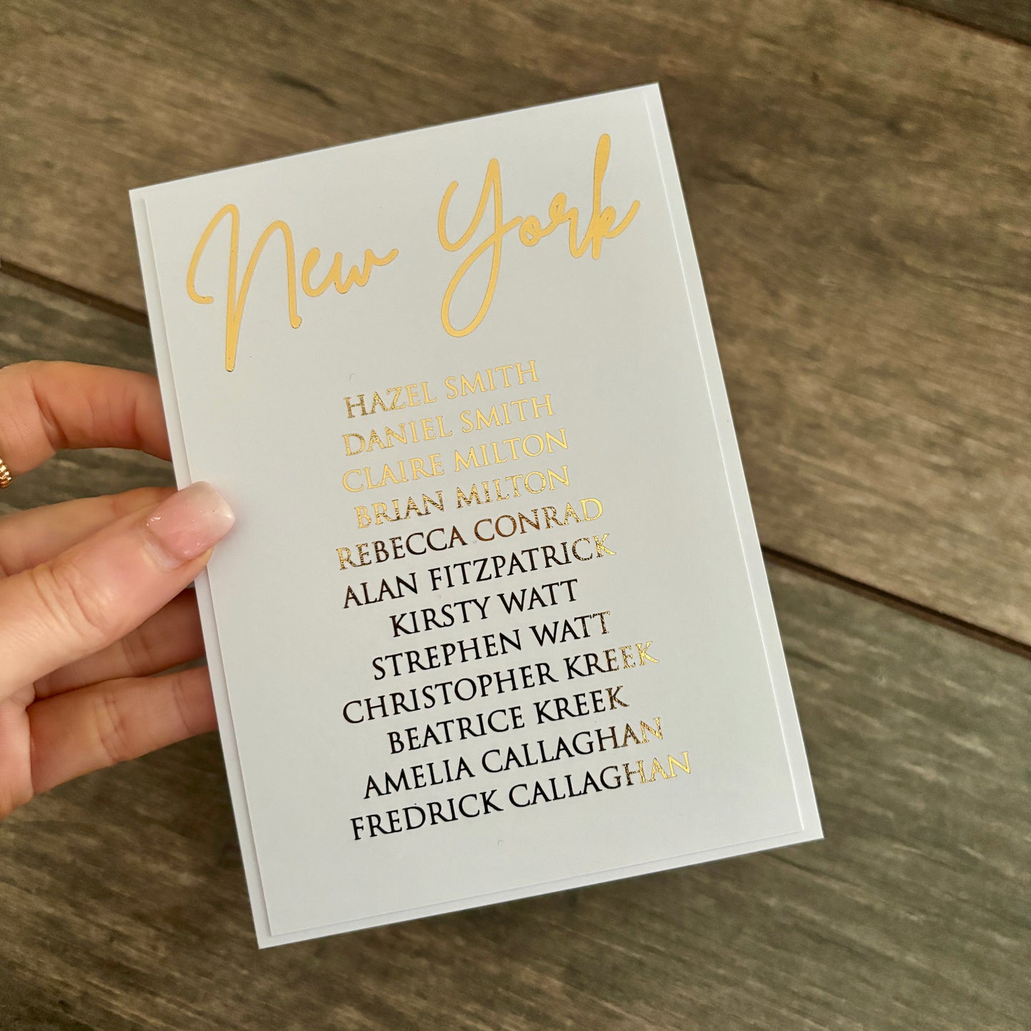 EVA - Table Plan Foiled Cards