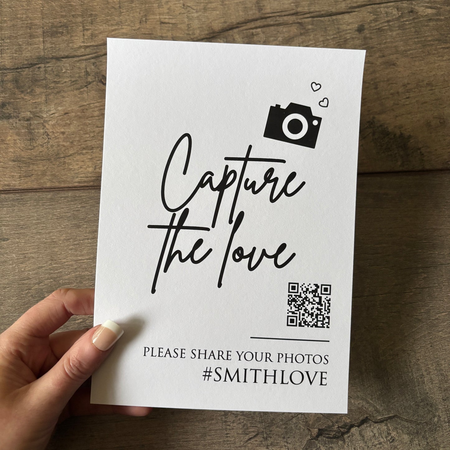 EVA - Capture the love printed sign