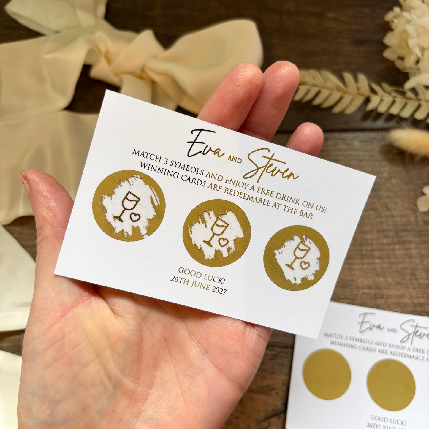 Foiled Wedding Scratch Cards / Style: Eva