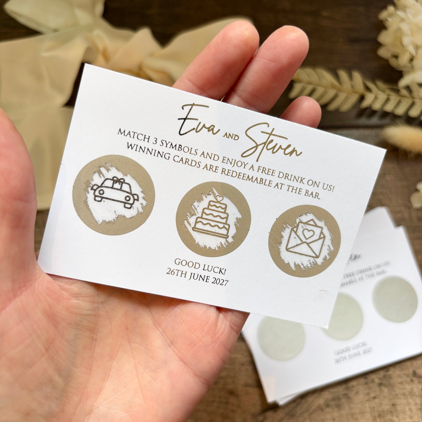 Foiled Wedding Scratch Cards / Style: Eva