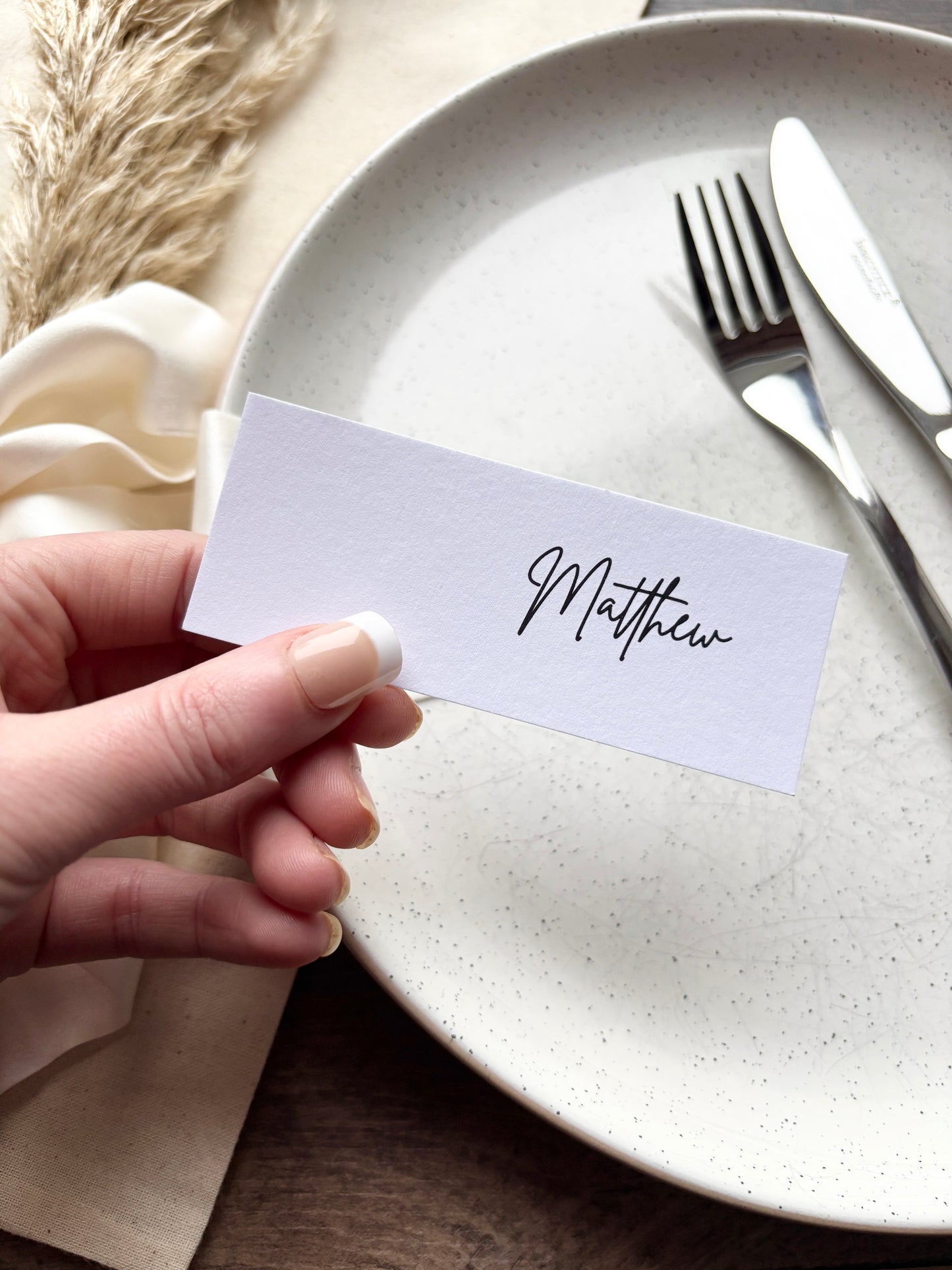 EVA - Printed Menu Cards (with option of place card and clip add on)