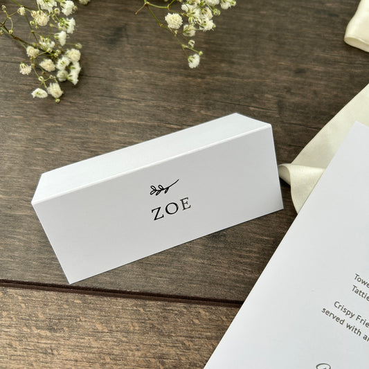 Personalised Foil Folded Place Cards for Weddings / Style Grace
