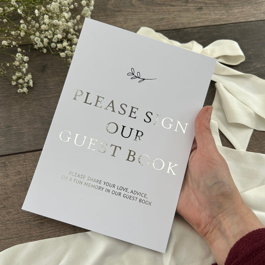 Please Sign Our Guest Book Wedding Foiled Sign / Style Grace
