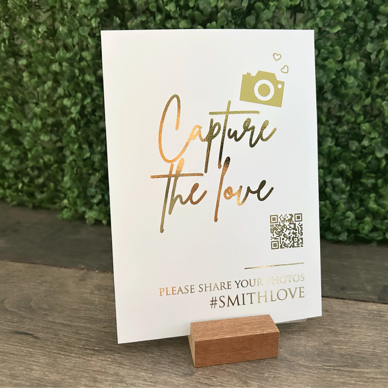 EVA - Capture the love foiled sign