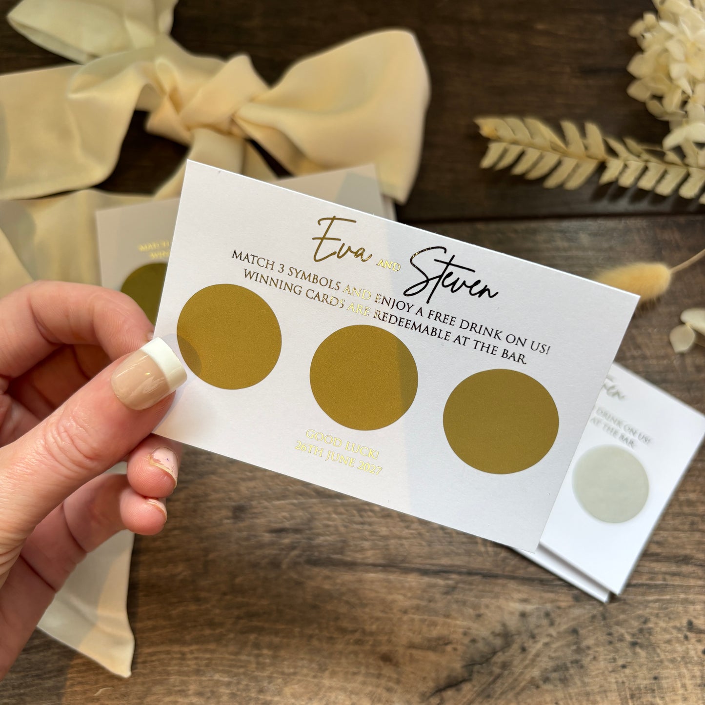 Foiled Wedding Scratch Cards / Style: Eva