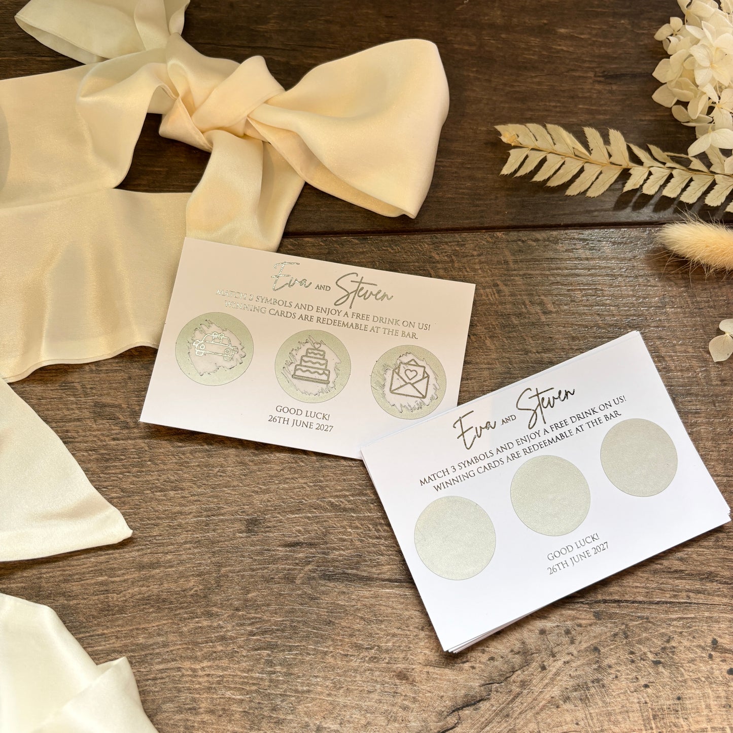 Foiled Wedding Scratch Cards / Style: Eva