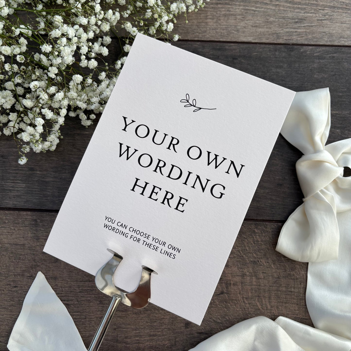Custom Printed Wedding Sign - Personalised Wording to Suit Your Day / Style Grace