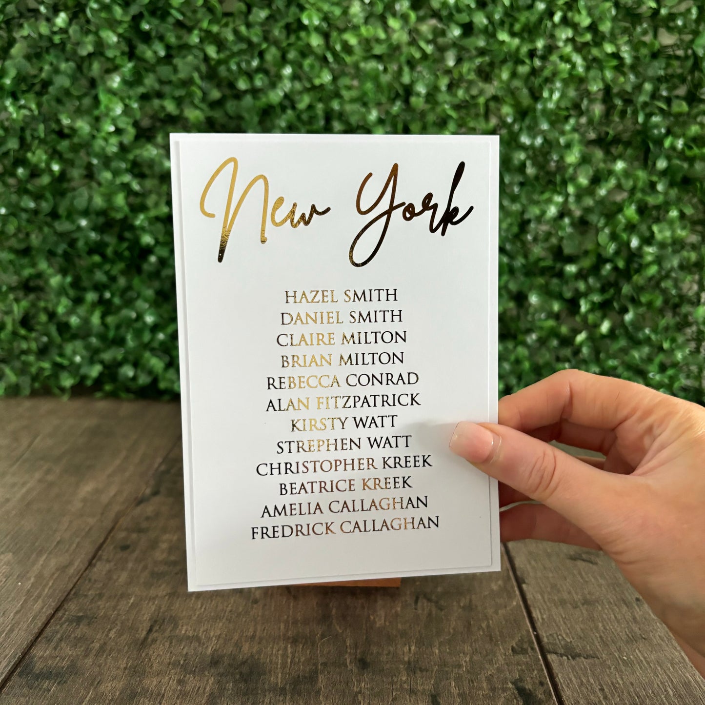EVA - Table Plan Foiled Cards