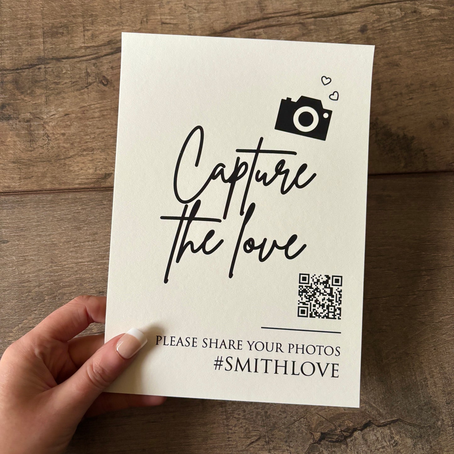 EVA - Capture the love printed sign