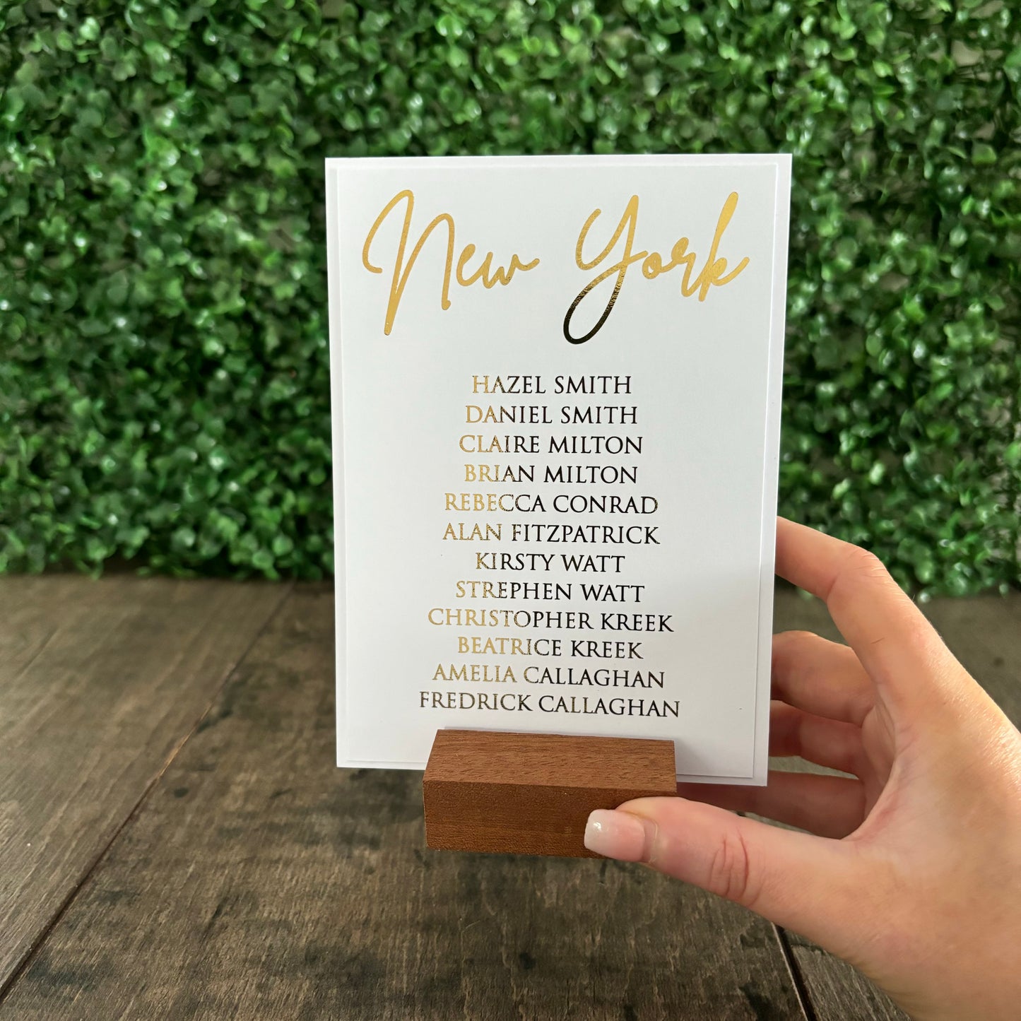 EVA - Table Plan Foiled Cards