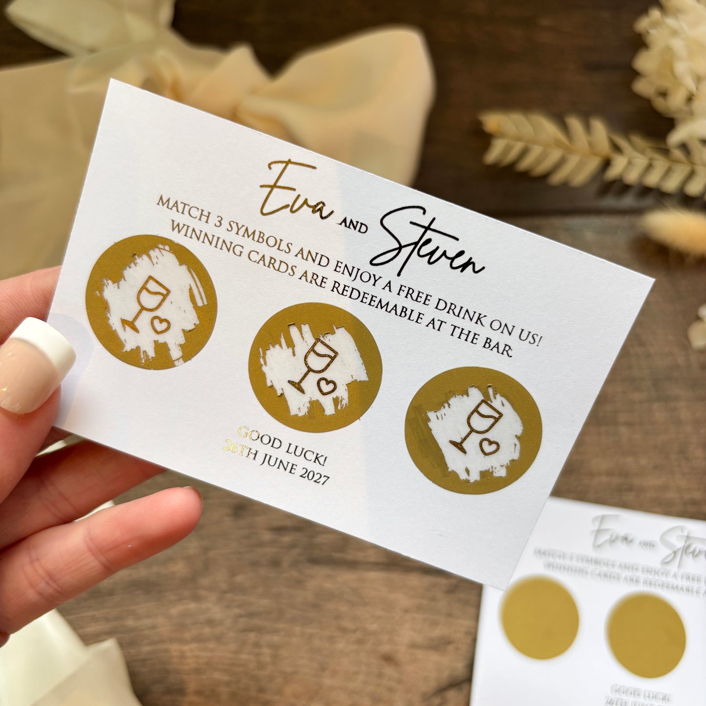 Foiled Wedding Scratch Cards / Style: Eva