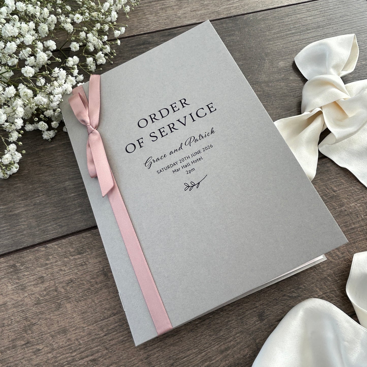 Order of Service Booklet / Style Grace