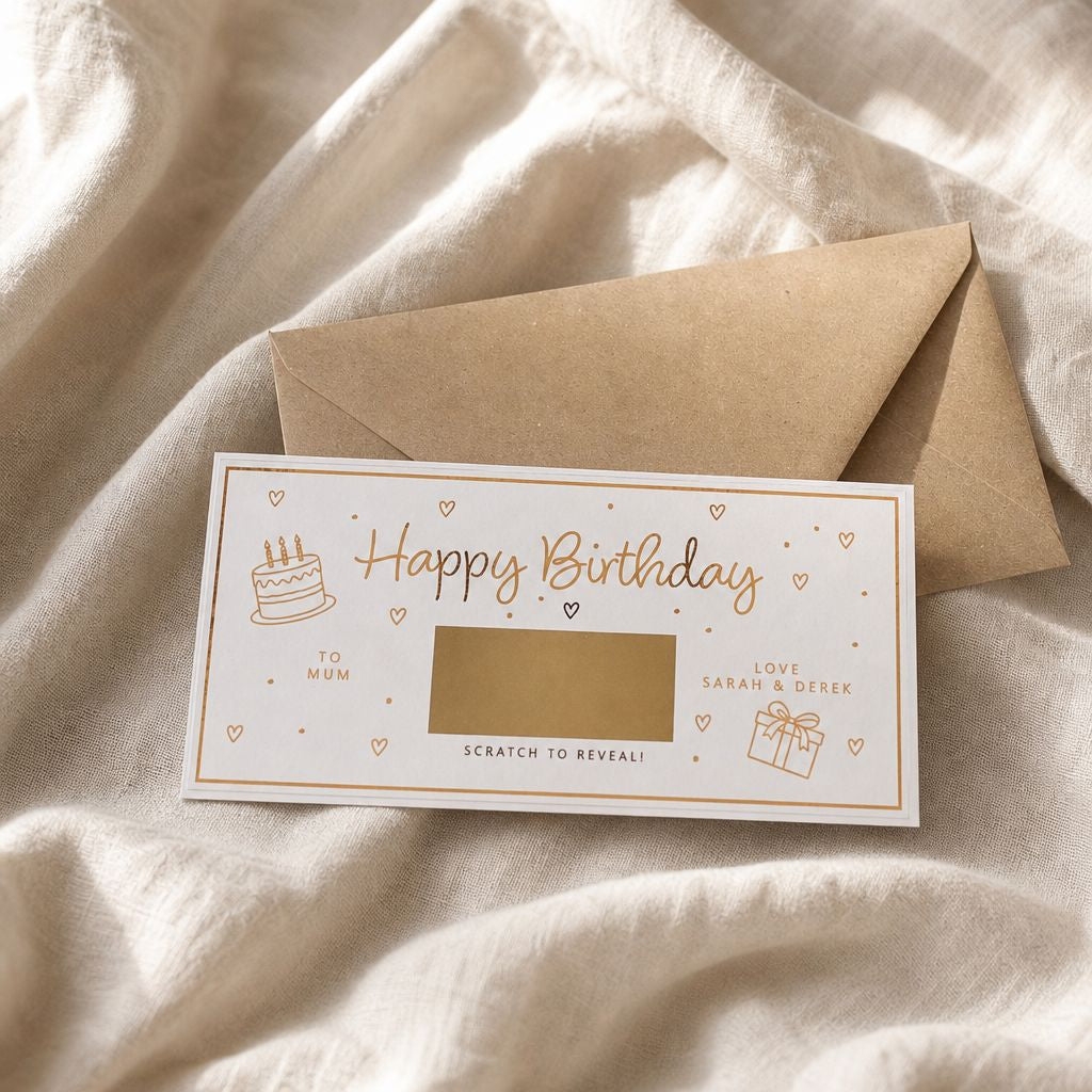 Cake 'Happy Birthday' Scratch & Reveal Card