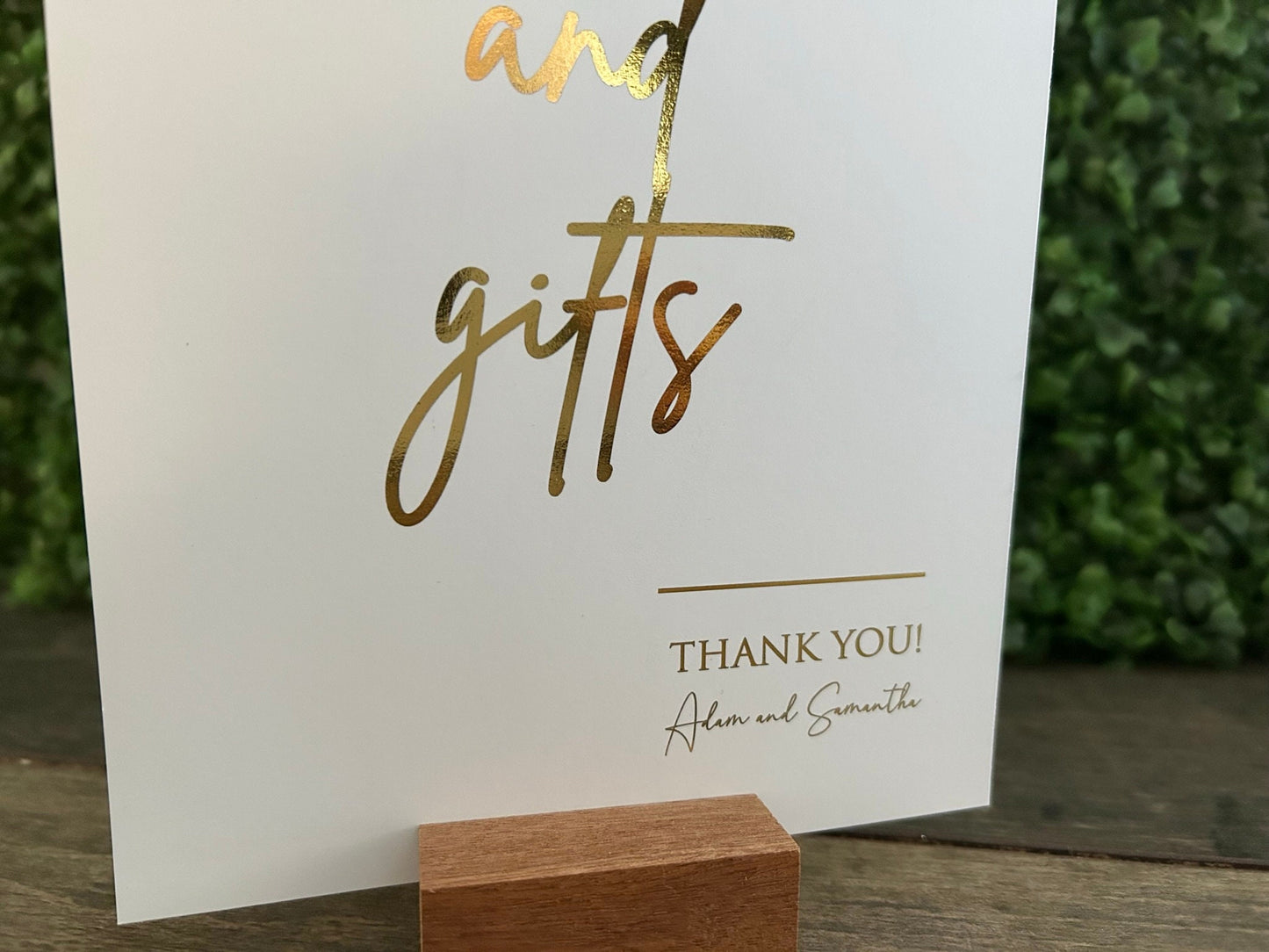 EVA - Cards & Gifts foiled sign