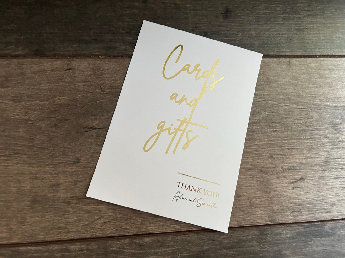 EVA - Cards & Gifts foiled sign