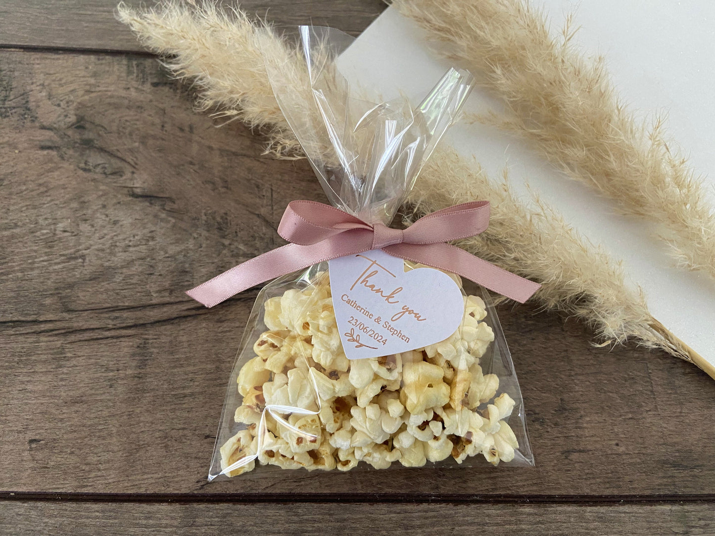 Foilage heart personalised foiled thank you tags