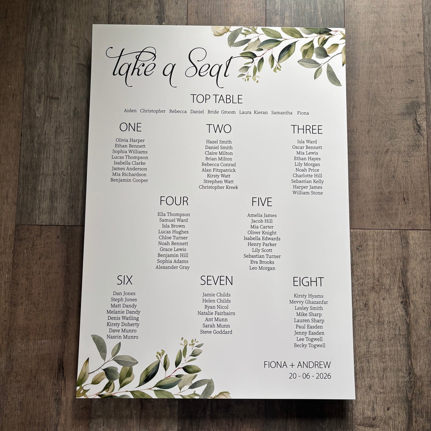 Table Plan / Style Fiona