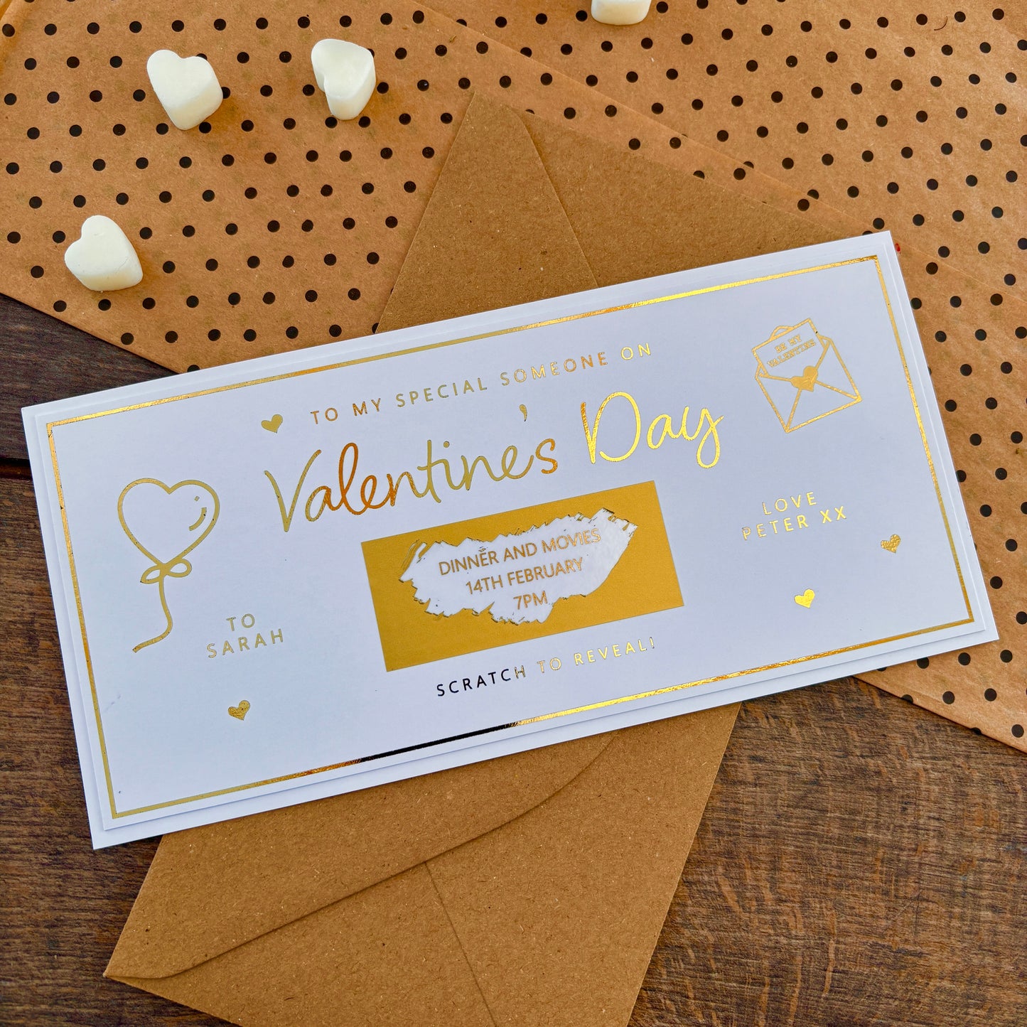 'To my special someone on Valentine's Day' reveal card