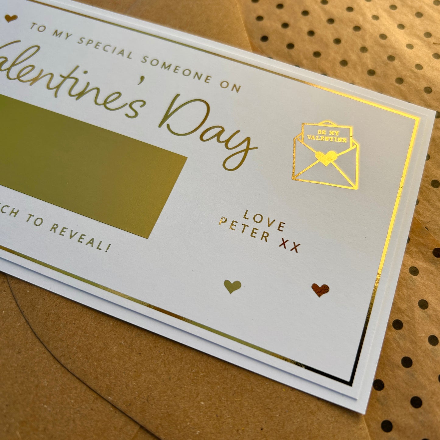 'To my special someone on Valentine's Day' reveal card