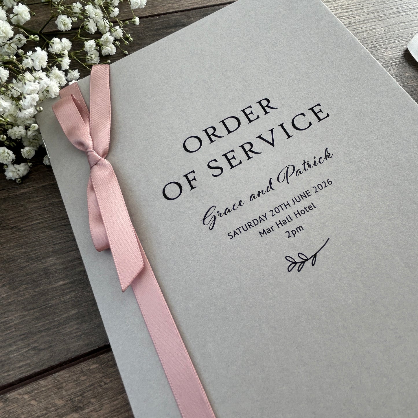Order of Service Booklet  / Style Grace
