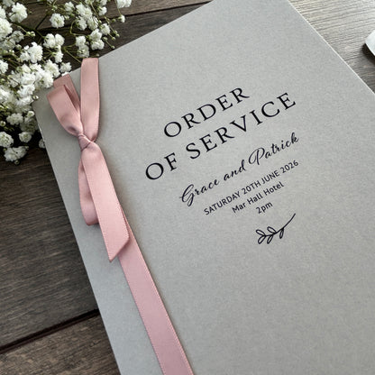 Order of Service Booklet  / Style Grace