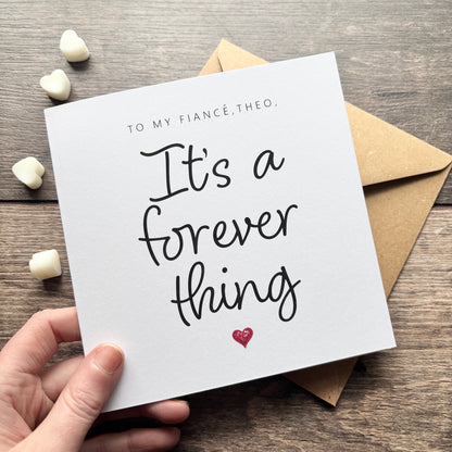 'It's a forever thing' Valentine's Card