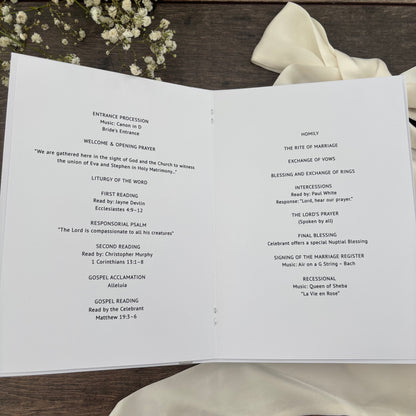 Order of Service Booklet  / Style Grace Foiled