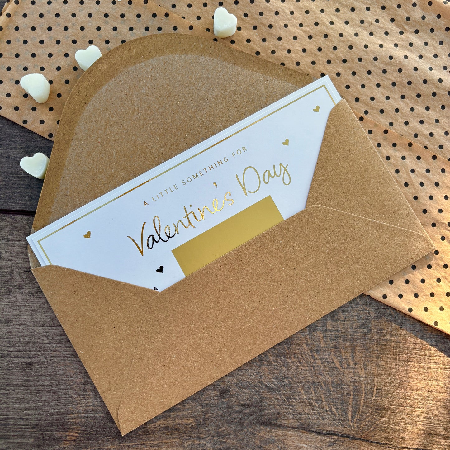 'A little something for Valentine's Day' reveal card