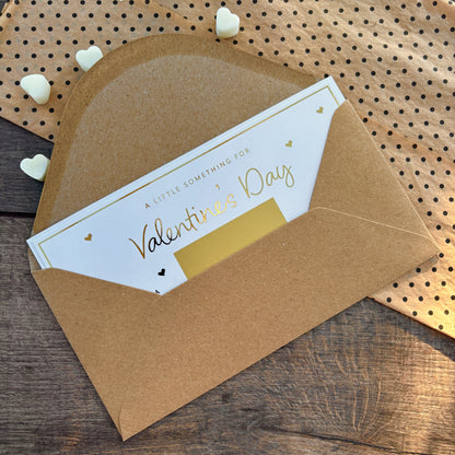 'A little something for Valentine's Day' reveal card