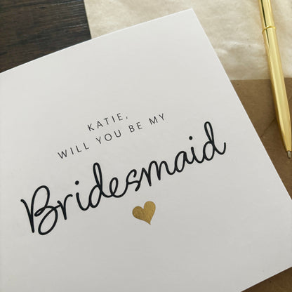 'Will you be my...' card