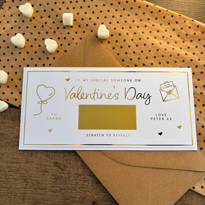 'To my special someone on Valentine's Day' reveal card