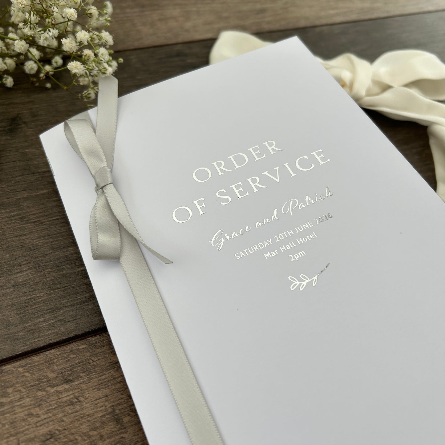 Order of Service Booklet  / Style Grace Foiled