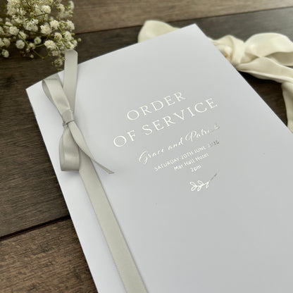 Order of Service Booklet  / Style Grace Foiled