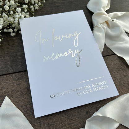 Custom Foiled Wedding Sign - Personalised Wording to Suit Your Day / Style Eva