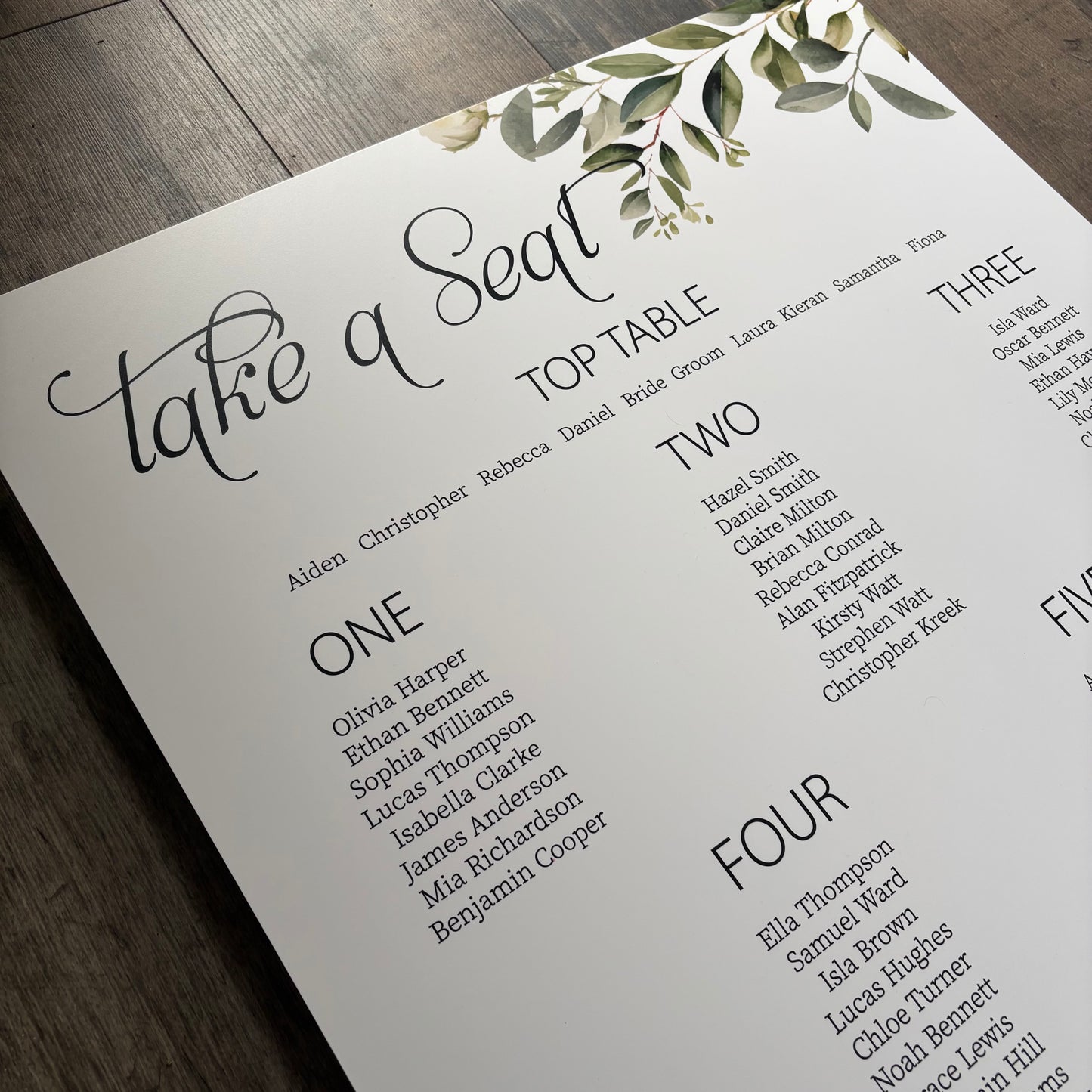 Table Plan / Style Fiona