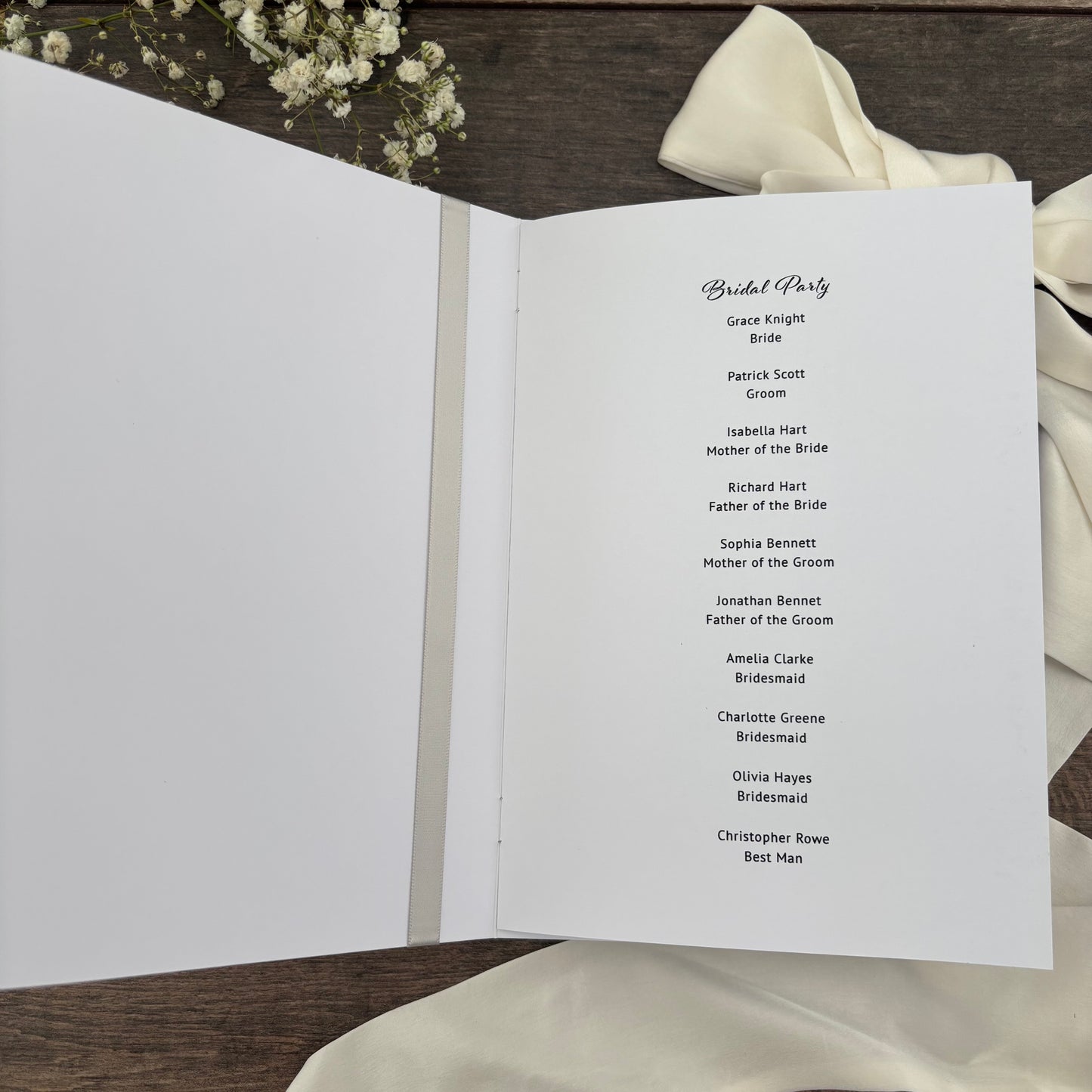 Order of Service Booklet  / Style Grace Foiled