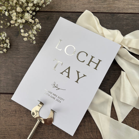 Table Names Foiled Signs / Style Grace