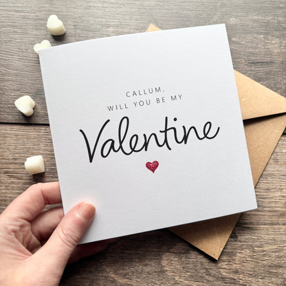 'Will you be my Valentine' Card