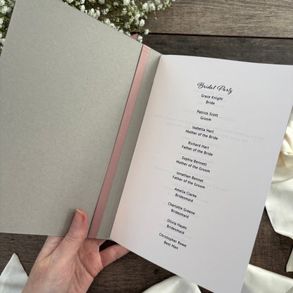 Order of Service Booklet  / Style Grace