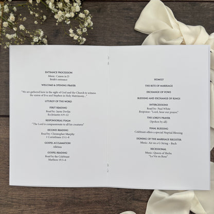 Order of Service Booklet  / Style Eva Foiled