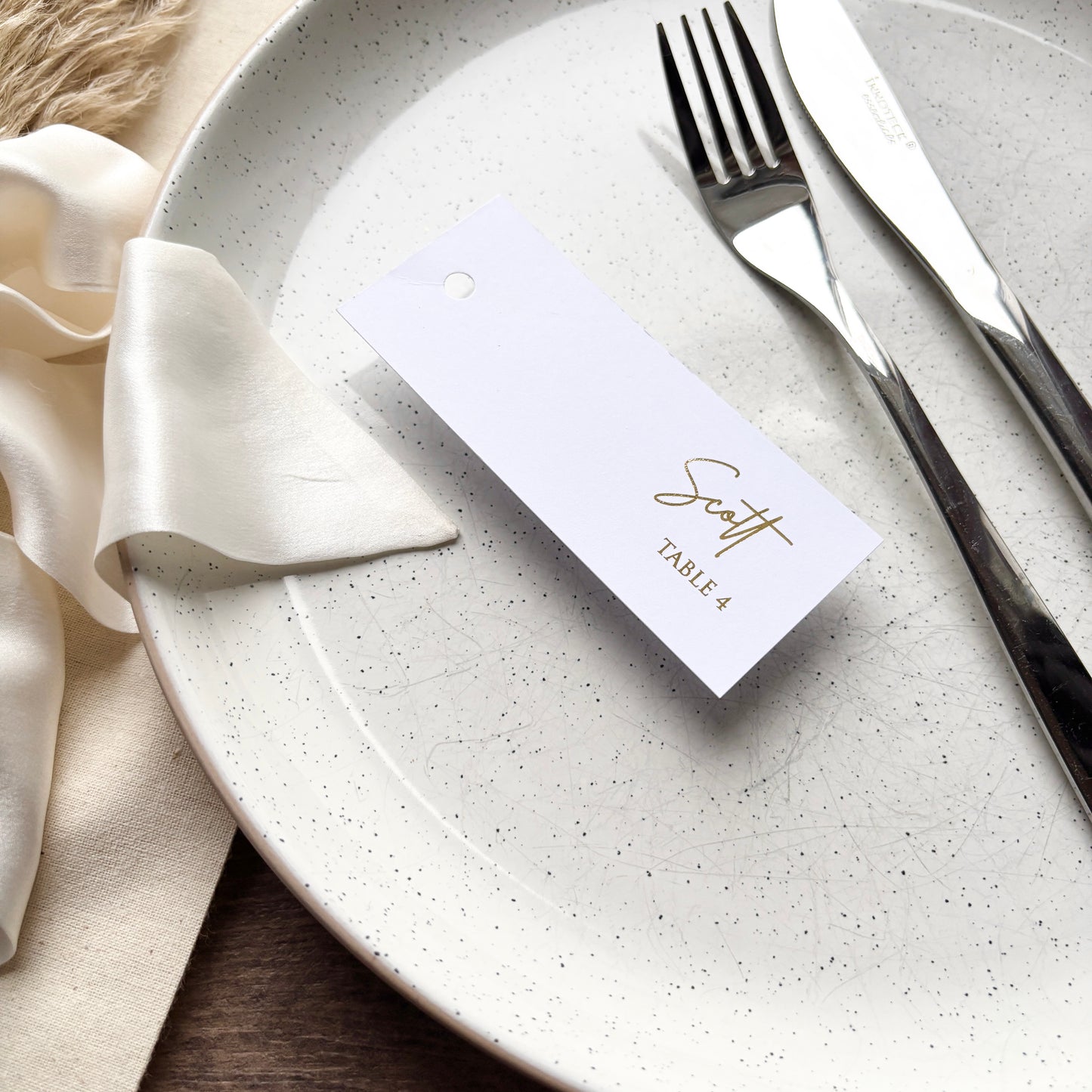 Add on Foiled Place Card