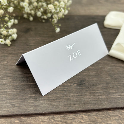 Personalised Foil Folded Place Cards for Weddings / Style Grace