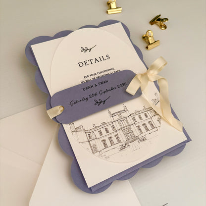 Grace Wavy Flat Card Invitation